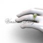 14kt yellow gold Fleur de Lis engagement ring,"Forever One" Moissanite VD10022