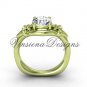 14kt yellow gold Fleur de Lis engagement ring VD10022