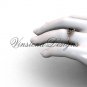 14kt rose gold Fleur de Lis engagement ring,Black Diamond VD10022