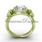 14kt yellow gold diamond Fleur de Lis engagement ring VD10023