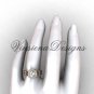 14kt rose gold diamond Fleur de Lis engagement ring VD10023