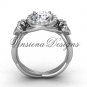 Platinum diamond Fleur de Lis engagement ring VD10023