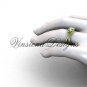 14kt yellow gold Fleur de Lis engagement ring VD10024