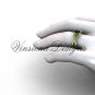 14kt yellow gold Fleur de Lis engagement ring,Black Diamond VD10024