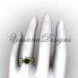 14kt yellow gold Fleur de Lis engagement ring,Black Diamond VD10024