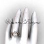 14kt rose gold diamond Fleur de Lis engagement ring VD10025