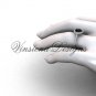 Unique 14kt white gold diamond engagement ring, Black Diamond VD10030