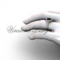Unique 14kt rose gold diamond engagement ring, Black Diamond VD10030