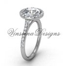 Unique Platinum diamond engagement ring VD10030