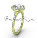 Unique 14kt  yellow gold diamond engagement ring VD10030