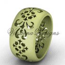 14kt yellow gold floral matte finish engagement ring,wedding band VD10035G 14kt yellow gold floral matte finish engagement ring,wedding band VD10035G