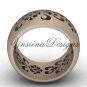 14kt rose gold floral matte finish engagement ring,wedding band VD10035G