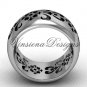 Platinum floral engagement ring,wedding band VD10035G