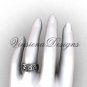 14kt white gold floral engagement ring,wedding band VD10036G