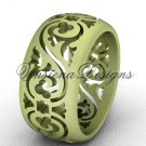 14kt yellow gold floral matte finish engagement ring,wedding band VD10036G 14kt yellow gold floral matte finish engagement ring,wedding band VD10036G