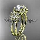 14kt yellow gold diamond Cherry Blossom flower, Sakura engagement ring VD8140 14kt yellow gold diamond Cherry Blossom flower, Sakura engagement ring VD8140