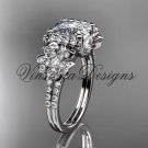 Platinum diamond Cherry Blossom, Sakura engagement ring with cushion cut Moissanite VD8148 Platinum diamond Cherry Blossom, Sakura engagement ring with cushion cut Moissanite VD8148