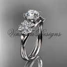14kt rose gold diamond Cherry Blossom flower, Sakura engagement ring VD8189