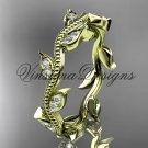 14k yellow gold diamond leaf wedding band VD8151B 14k yellow gold diamond leaf wedding band VD8151B