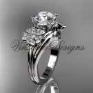 14kt white gold diamond Cherry Blossom flower, Sakura engagement ring VD8159 14kt white gold diamond Cherry Blossom flower, Sakura engagement ring VD8159