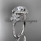 Platinum diamond Cherry Blossom flower, Sakura engagement ring VD8201