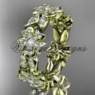 14k yellow gold diamond Cherry Blossom flower, Sakura wedding band VD8191 14k yellow gold diamond Cherry Blossom flower, Sakura wedding band VD8191