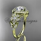 14kt yellow gold diamond Cherry Blossom flower, Sakura engagement ring, Moissanite VD8201L 14kt yellow gold diamond Cherry Blossom flower, Sakura engagement ring, Moissanite VD8201L