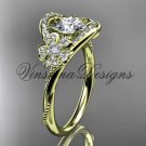 14kt yellow gold diamond Cherry Blossom flower, Sakura engagement ring VD8326 14kt yellow gold diamond Cherry Blossom flower, Sakura engagement ring VD8326