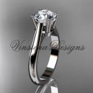 14kt white gold engagement ring, "Forever One" Moissanite VD10058 14kt white gold engagement ring, "Forever One" Moissanite VD10058