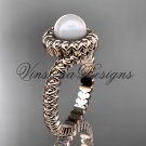 14kt rose gold diamond, pearl engagement ring VP1006 14kt rose gold diamond, pearl engagement ring VP1006