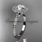 14k white gold diamond wedding ring, engagement ring, "Forever One" Moissanite VD10074 14k white gold diamond wedding ring, engagement ring, "Forever One" Moissanite VD10074