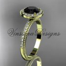 14kt yellow gold engagement ring Black Diamond VD10077