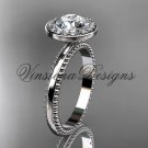 platinum engagement ring "Forever One" Moissanite VD10078