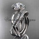 14k white gold diamond engagement ring, wedding band, engagement set VD10079S 14k white gold diamond engagement ring, wedding band, engagement set VD10079S