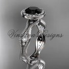 14k white gold diamond engagement ring, Black Diamond VD10081 14k white gold diamond engagement ring, Black Diamond VD10081