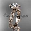 14k rose gold diamond engagement ring VD10081