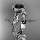 Platinum diamond engagement ring, Black Diamond VD10081