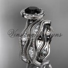 Platinum diamond engagement ring, Black Diamond VD10081S Platinum diamond engagement ring, Black Diamond VD10081S