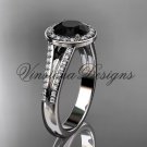 Platinum diamond engagement ring, Black Diamond VD10083 Platinum diamond engagement ring, Black Diamond VD10083