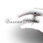 14kt rose gold diamond engagement ring, Black Diamond VF301003