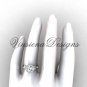 14kt white gold diamond leaf and vine engagement ring VF301004