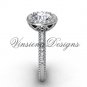 14kt white gold diamond engagement ring VF301005