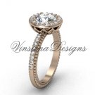 14kt rose gold diamond engagement ring VF301005