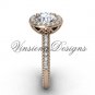 14kt rose gold diamond engagement ring VF301005