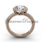 14kt rose gold diamond engagement ring VF301005