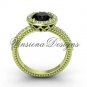 14kt yellow gold diamond engagement ring, Black Diamond VF301005