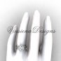 14kt white gold diamond leaf and vine engagement ring VF301006