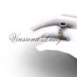 14kt rose gold diamond leaf and vine engagement ring, Black Diamond VF301007