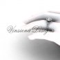 14kt white gold diamond leaf and vine engagement ring VF301008