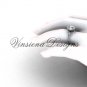 platinum diamond leaf and vine engagement ring, "Forever One" Moissanite VF301008